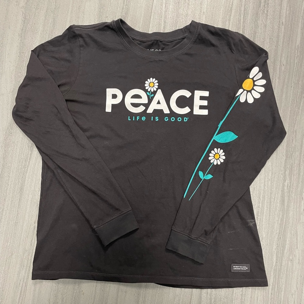 Life Is Good Black Long Sleeve Shirt